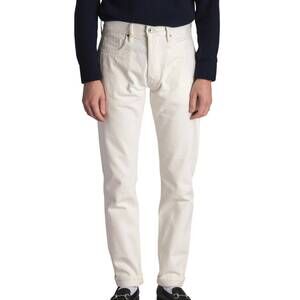 NEW C.O.F. STUDIO m7 tapered jeans in ecru stone wash